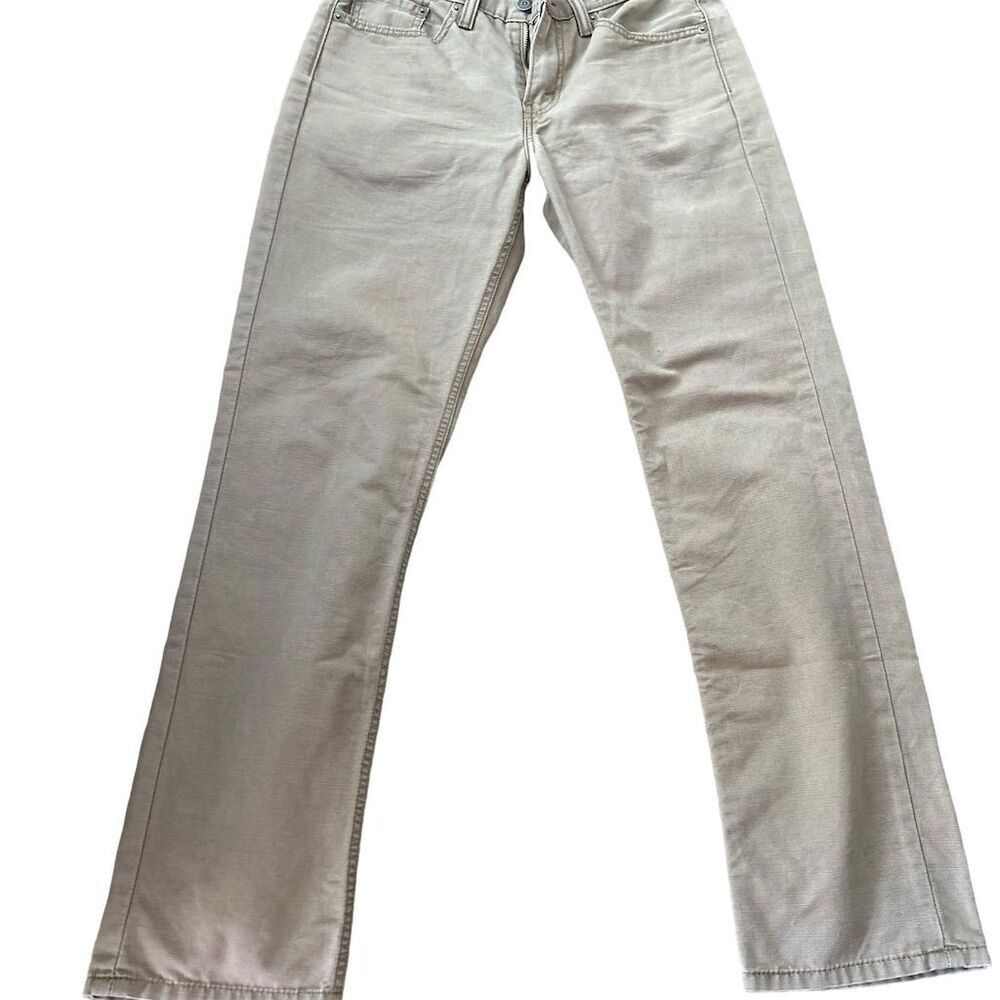 Levi's Men's Khaki Jeans Size 29x30 Beige Straight‎ Fit 5-Pocket Design